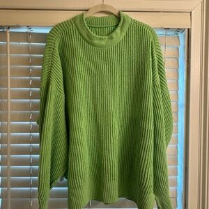 Green Ribbed Sweater